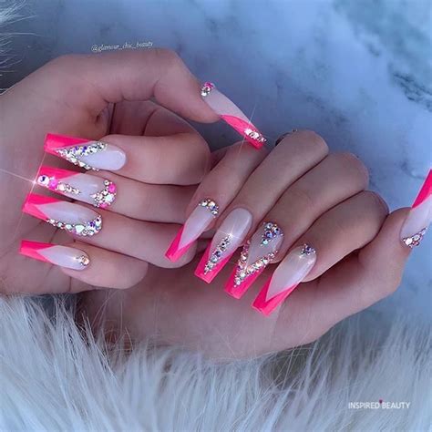 38 Stunning Coffin Nails With Diamonds Inspired Beauty