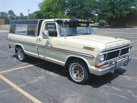 Buy Used 1970 Ford F 100 Long Bed W Camper Shell 302 Auto 9 Posi Clean