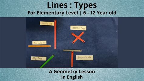 Different Types Of Lines Geometry Lesson 6 12 Years Old