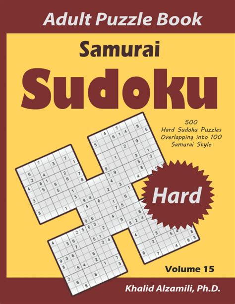 Samurai Sudoku Adult Puzzle Book 500 Hard Sudoku Puzzles Overlapping
