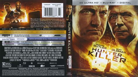 Hunter Killer 2018 RA 4K UHD Blu Ray Cover Labels DVDcover