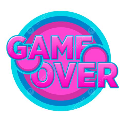 Game Over Hd Transparent Rounded Candy Game Over Design Vector Game