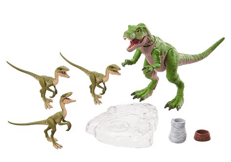 Buy Jurassic World Toys Amber Collection Baby T Rex And 3 Compsognathus
