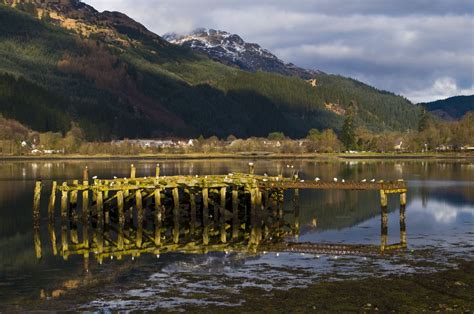 Photograph Of The Old Ruined Pier On Loch Long At Arrochar Argyll