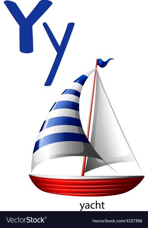 Letter Y For Yacht Royalty Free Vector Image Vectorstock