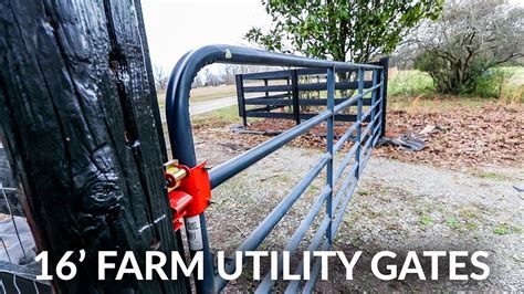 Installing 16 Foot Utility Farm Gates For Our Driveway Youtube