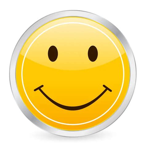 Smile Face Yellow Circle Icon — Stock Vector © Julydfg 2055416