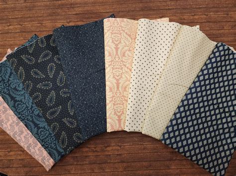 Blush And Blue By Kim Diehl For Henry Glass 8 Piece Half Yard Bundle Pack