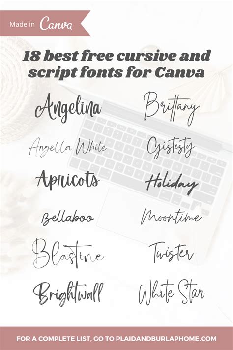 The 29 Best Cursive And Script Canva Fonts Best Fonts For Logos