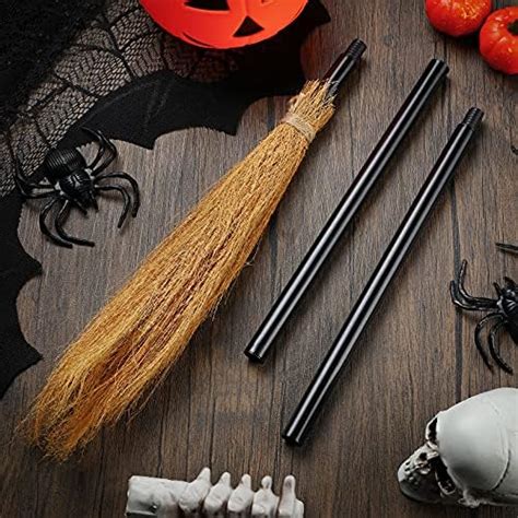 4 Pieces Halloween Witch Broom Plastic Witch Broomstick