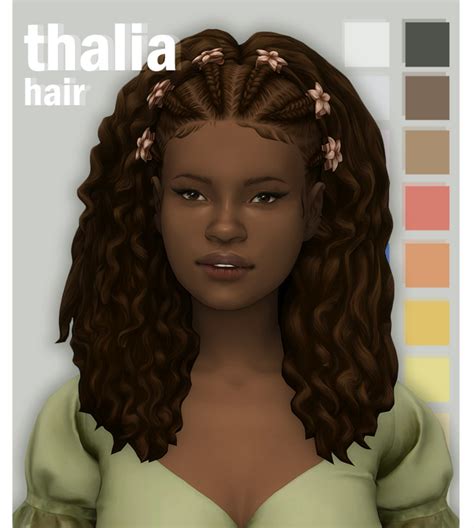 Thalia Hair Okruee On Patreon Sims Hair Sims 4 Characters Sims Mods
