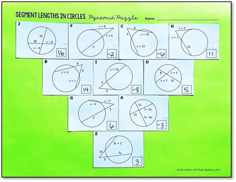 Angles Formed By Chords Secants And Tangents Worksheet Answers worksheet
