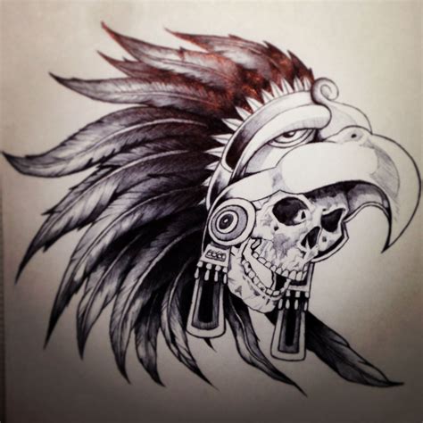 Warrior Skull Obras De Arte Mexicano Diseño Gráfico Mexicano