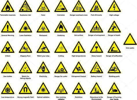 Various Hazard Symbols Stock Vector Image By Morrmota