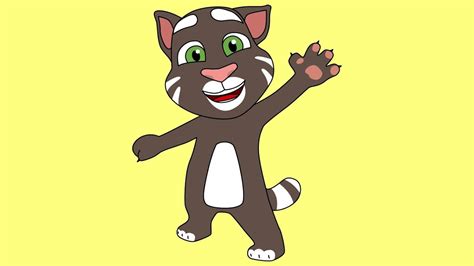 How To Draw My Talking Tom Cat Step By Step Easy Как нарисовать