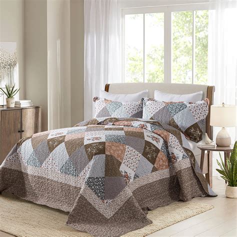 HoneiLife Oversized King Bedspreads 120x120 3 Pcs California King Quilt