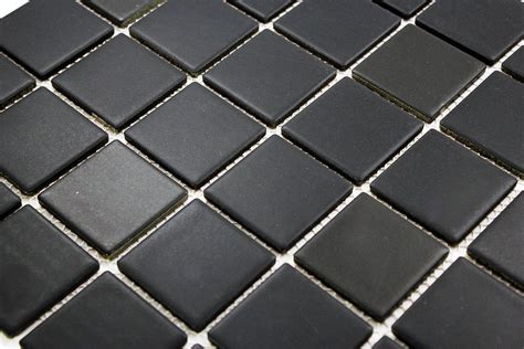 Porcelain Premium Quality 2x2 Black Square Matte Mosaic Tile Great For