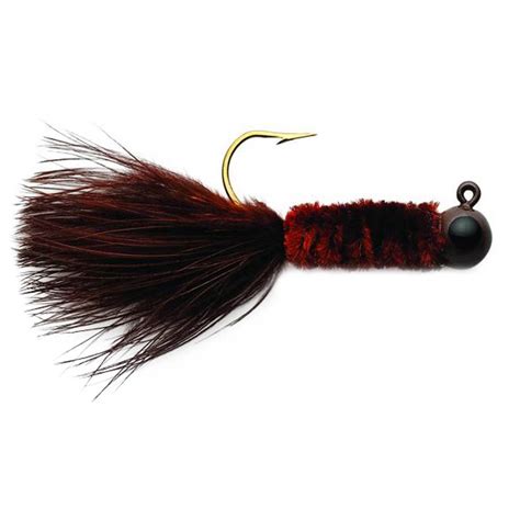 Eagle Claw Chenille Crappie Jigs Marabou Jig Brown 18oz Brown