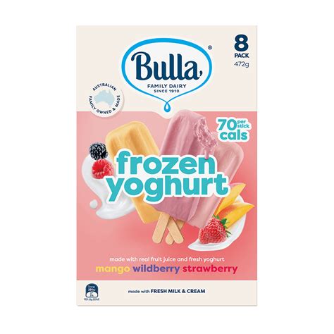 Bulla Frozen Yoghurt Strawberry Mango Wildberry 8 Pack Bulla Foodservice