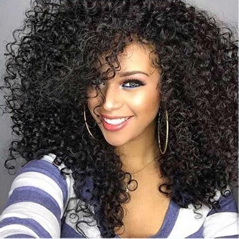 Afro Kinky Curly Synthetic Wig Female Wig Hair Long Kinky Afro Curly