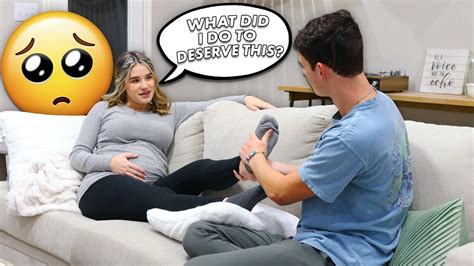 Randomly Giving My Pregnant Wife A Foot Massage Cute Reaction Youtube
