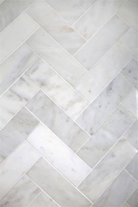 Try This Herringbone Marble Tile A Beautiful Mess
