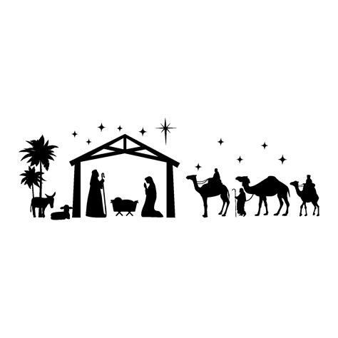 Nativity Of Jesus Nativity Scene Silhouette Manger Clip Art Star