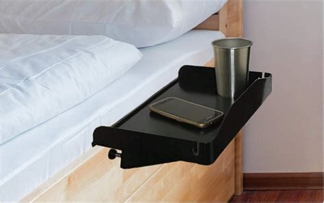 Bedside Shelf For Bed College Dorm Room Bedside Tray With Cup Holder