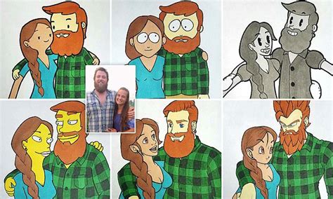 Boyfriend Draws Girlfriend In 10 Different Cartoon Styles Daily Mail
