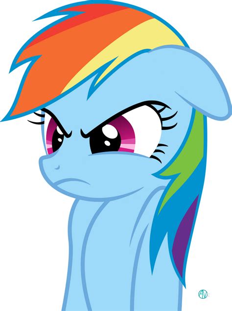 Mad Rainbow Dash Vector By Arifproject On Deviantart