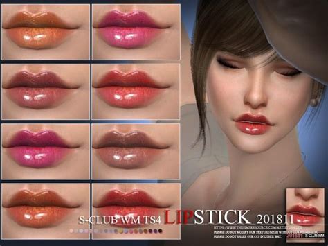 S Club Wm Ts4 Lipstick 201811 Ts4cc Ts4alpha Ts4face