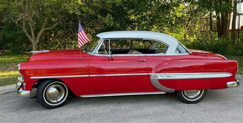 1953 Chevrolet Bel Air 2 Door Sport Coupe Red Rwd Manual For Sale