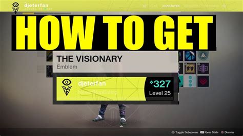 Destiny 2 How To Get The Visionary Emblem Youtube