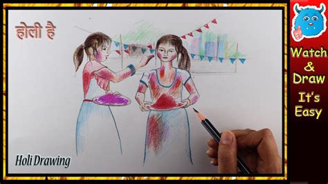Download this free vector about chuseok festival drawing theme, and discover more than 10 million professional graphic resources on freepik. How to draw Holi Festival Scene of holi playing Drawing ...