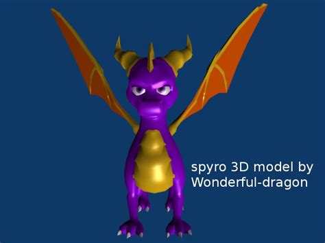 Spyro 3d Model Downloadable Version By Wonderful Dragons On Deviantart