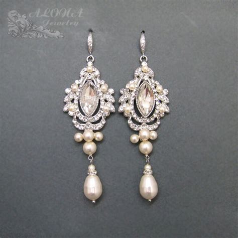 Bridal Chandelier Earrings WEdding Earrings By Adriajewelry