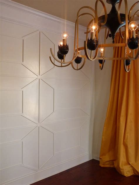 Used with a drop ceiling system. House Envy: REVEAL! Floor to Ceiling Trim & Chandelier ...