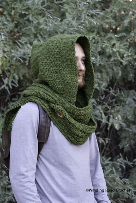 wanderer s crochet hooded scarf free pattern winding road crochet