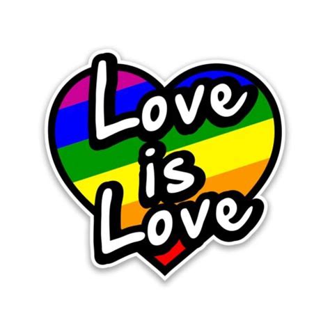 Love Is Love Gay Pride Lgbtq 35 Vinyl Sticker Includes Two Stickers