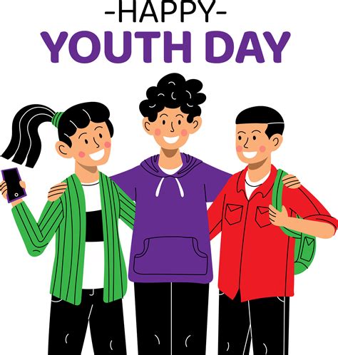 Happy International Youth Day Vector In 2021 Youth Day International