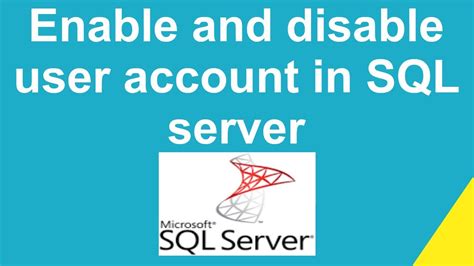 How To Enable And Disable User Account In SQL Server YouTube