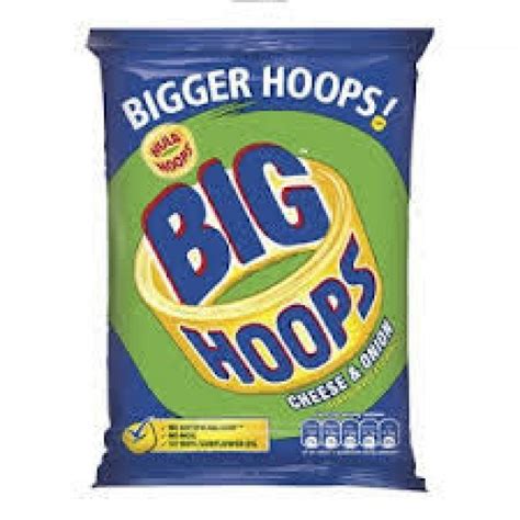 Hula Hoops Big Hoops Cheese And Onion Flavour 50g Approved Food