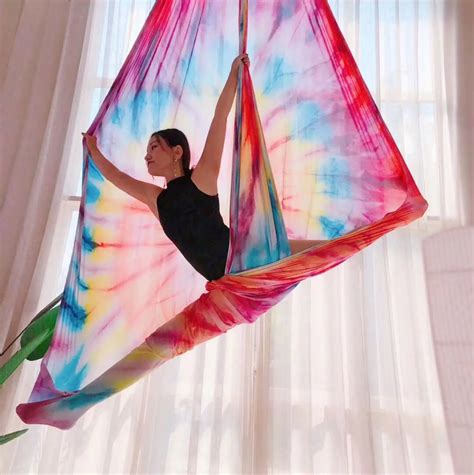 New Prior Fitness Ombre Colorful Aerial Yoga Hammock Mx M Anti Gravity Yoga Belts For