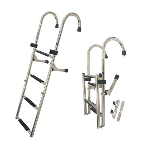 Buy Hh Boat Ladder Swim Marine Boat Ladder With 45 6 Steps Stainless Steel Folding Boarding