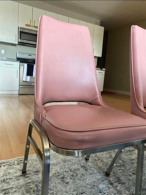 Got These Retro Pink Chairs To Brighten Up Our Kitchen With A Pop Of