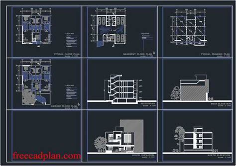 Duplex House Plans Autocad File Duplex Plan Dwg Autocad Housing