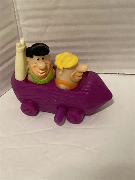 The Flintstones Burger King Fred And Barney In Wind Up Toy Car 299