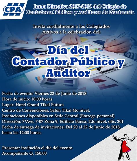 Celebración Día Del Contador Público Y Auditor Guatemala Colegio De