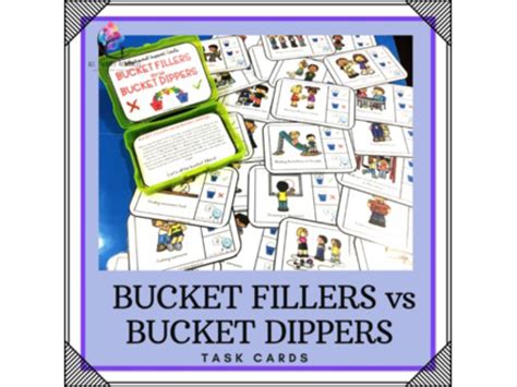 Bucket Filler Verse Bucket Dipper Task Cards Behavior Teaching