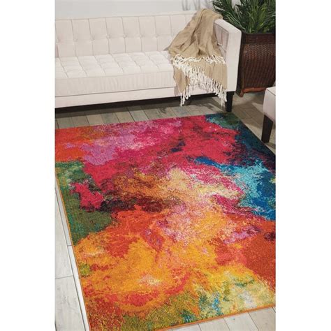 Nourison Celestial 4 X 6 Ft Palette Indoor Abstract Area Rug In The